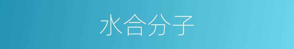 水合分子的同义词