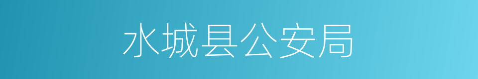 水城县公安局的同义词