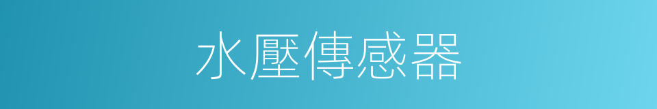 水壓傳感器的同義詞