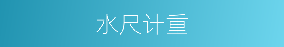 水尺计重的同义词