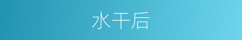 水干后的同义词
