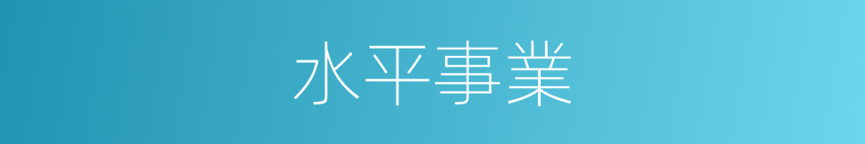 水平事業的同義詞