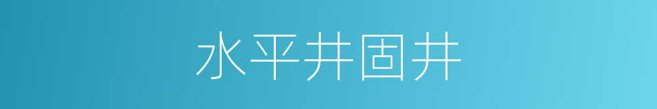 水平井固井的同义词