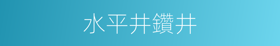 水平井鑽井的同義詞