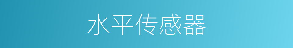 水平传感器的同义词