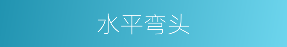 水平弯头的同义词