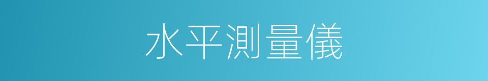 水平測量儀的同義詞