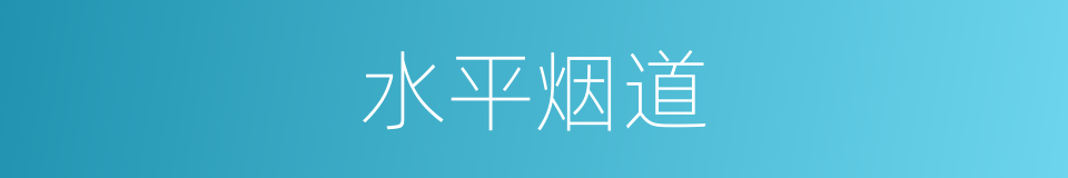 水平烟道的同义词