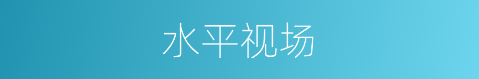 水平视场的同义词