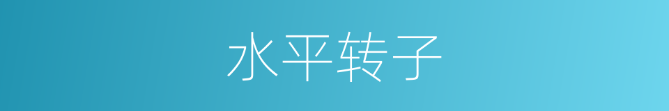 水平转子的同义词