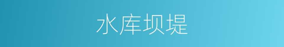水库坝堤的同义词
