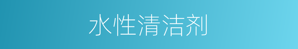 水性清洁剂的同义词