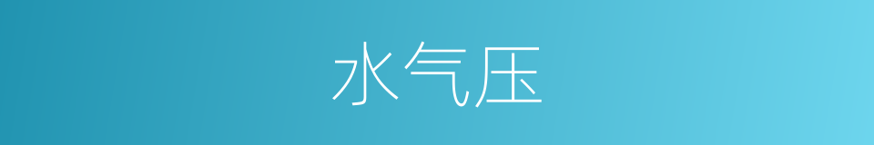 水气压的同义词