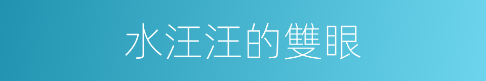 水汪汪的雙眼的同義詞