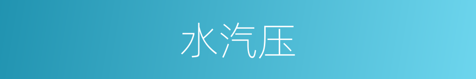 水汽压的同义词