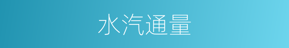 水汽通量的同义词