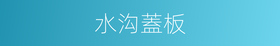 水沟蓋板的同義詞