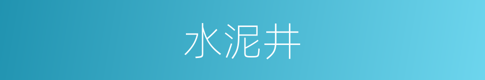 水泥井的同义词