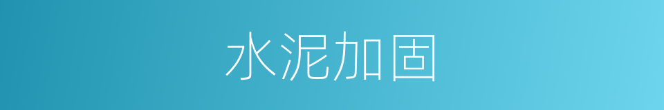 水泥加固的同义词