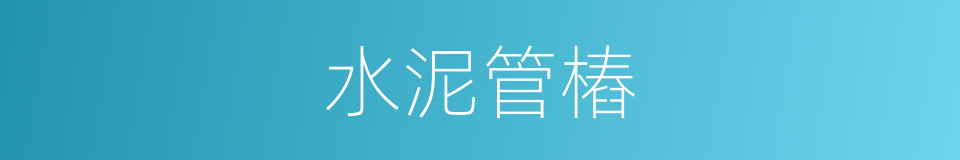 水泥管樁的同義詞