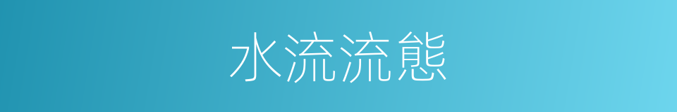 水流流態的同義詞