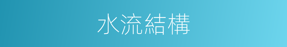 水流結構的同義詞