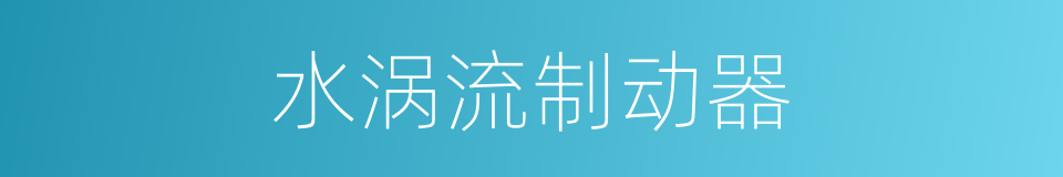 水涡流制动器的同义词