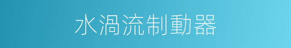 水渦流制動器的同義詞