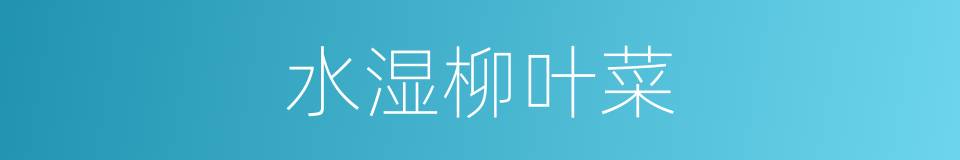 水湿柳叶菜的同义词