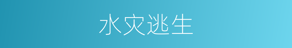 水灾逃生的同义词