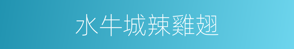 水牛城辣雞翅的同義詞