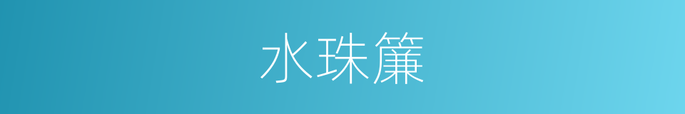 水珠簾的同義詞