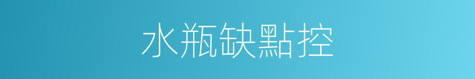 水瓶缺點控的同義詞