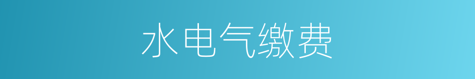 水电气缴费的同义词