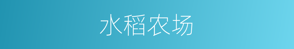 水稻农场的同义词