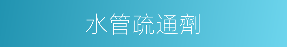 水管疏通劑的同義詞
