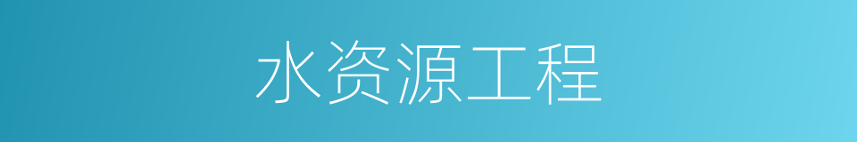 水资源工程的同义词