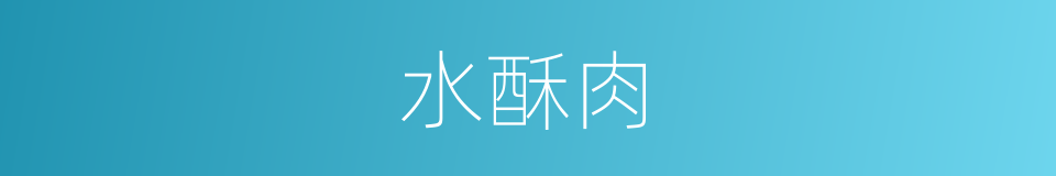 水酥肉的同义词
