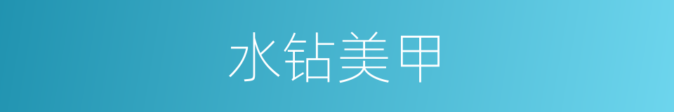 水钻美甲的同义词