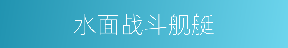水面战斗舰艇的同义词