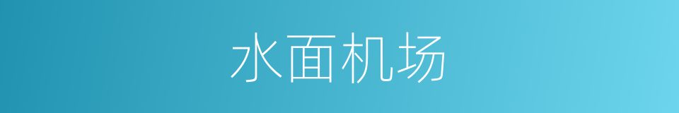 水面机场的同义词