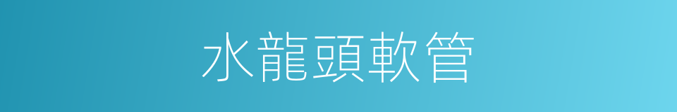 水龍頭軟管的同義詞