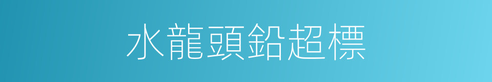 水龍頭鉛超標的同義詞