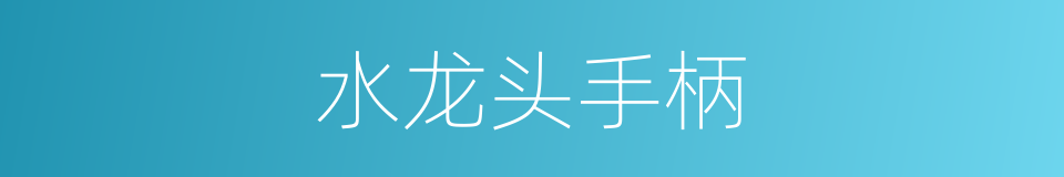 水龙头手柄的同义词