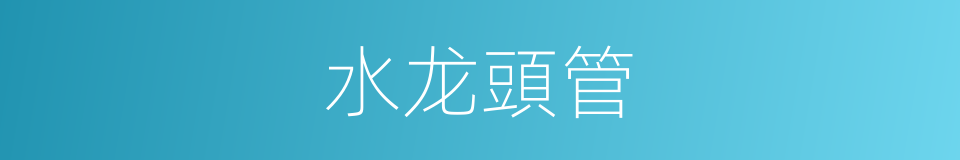 水龙頭管的同義詞