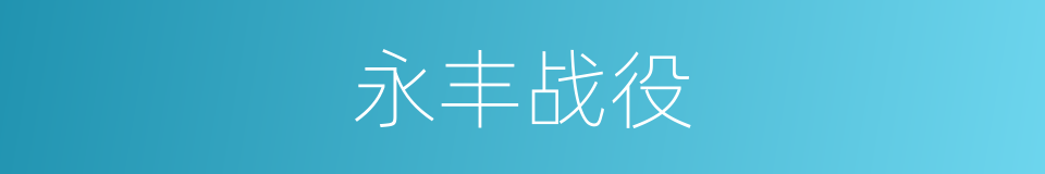 永丰战役的同义词