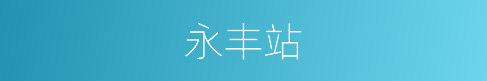 永丰站的同义词