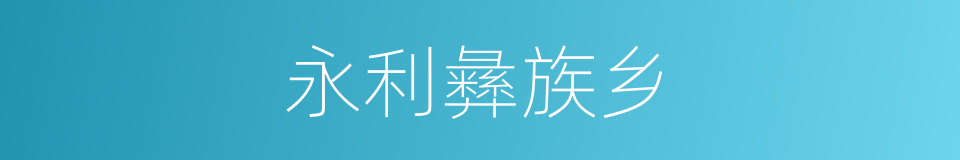 永利彝族乡的同义词