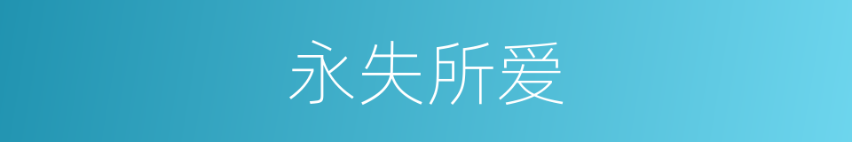 永失所爱的同义词