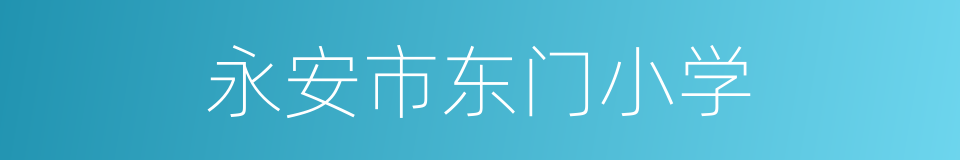 永安市东门小学的同义词